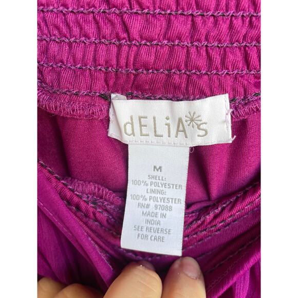 Delia*s, Size Medium, Plum Purple High-Low Chiffon Overlay Skirt, Y2K, Flowy EUC - Picture 3 of 5